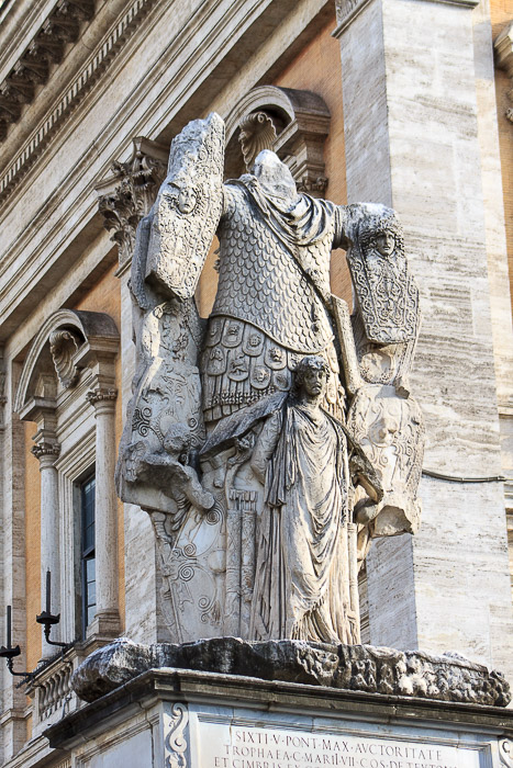 One of the trophies on the Capitoline hill.